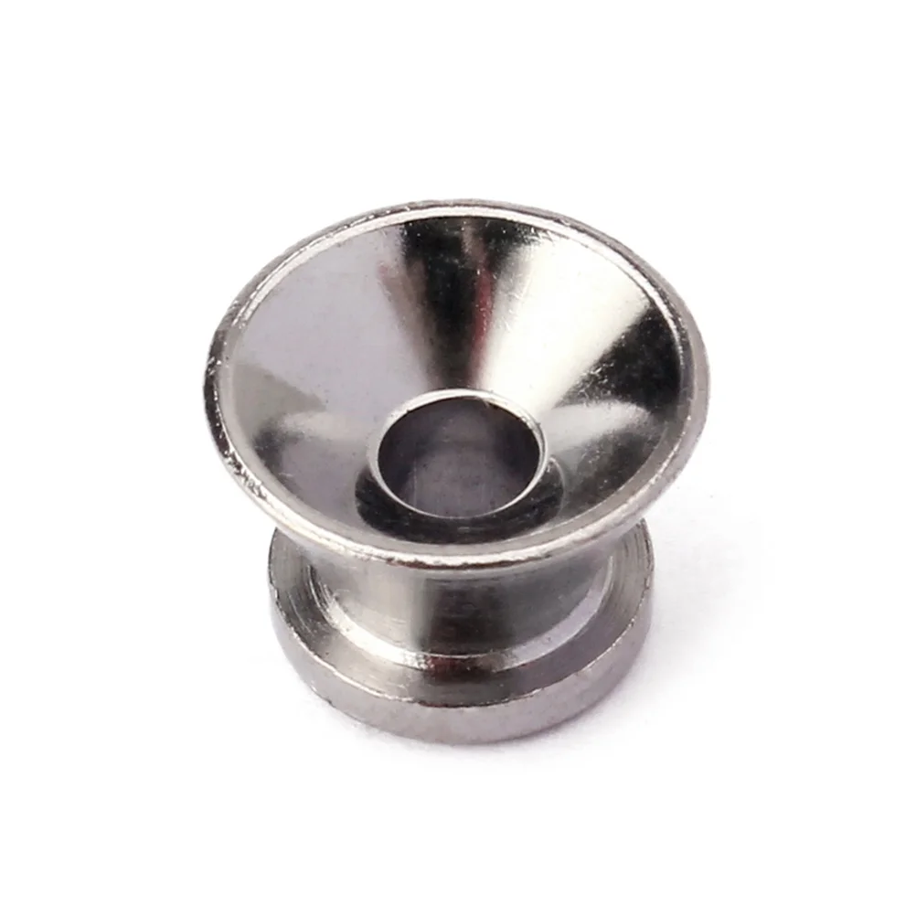 

2 Metal Strap Locks Durable Solid Steel Set for Electric Acoustic Guitar Bass Replacement Silver Guitar Strap Lock