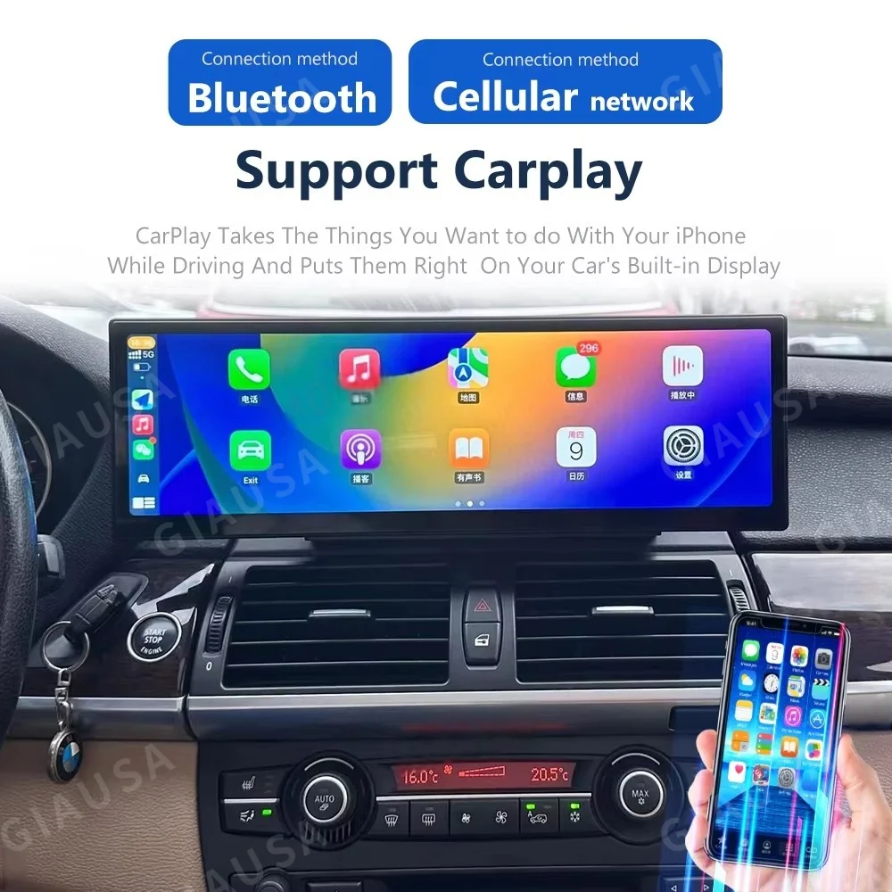 14.9 Inch For BMW X5 X6 E70 E71 2007- 2013 CIC CCC Carplay Android Auto Car Radio Player Multimedia Stereo Video GPS Car LHD RHD