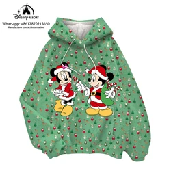 Loose Hoodie Women's Flannel Sweatshirt Winter Disney Minnie Minnie Christmas Wearable 3D Printed Blanket Pullover 2022