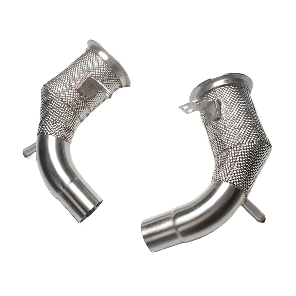 Hot Sale For   911 3.0T 2019-2021 992 Exhaust Straight Header Downpipe with Heat Shield Exhaust Downpipe