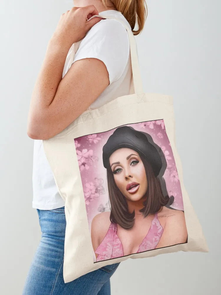 

Jesy Nelson realistic drawing Tote Bag Women's handbag Canvas personalized tote shopping bag