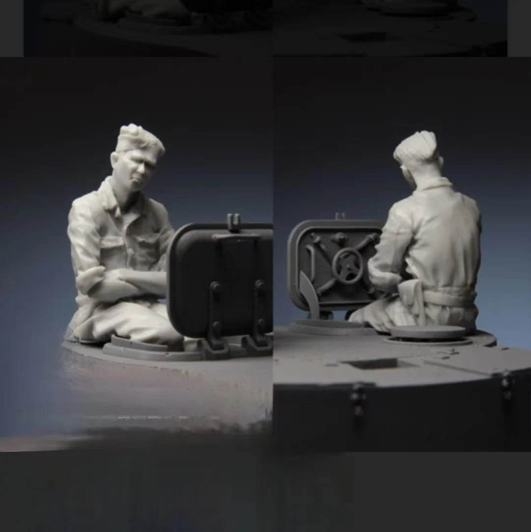 1:35 Resin kit  Panzer Crew, Kursk 1943  2 Collectible Unassembled Sculpture for Hobbyists