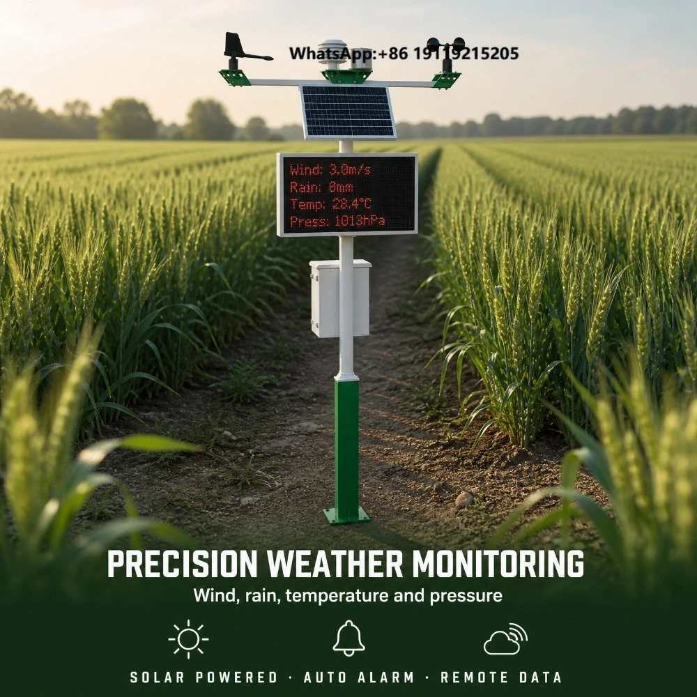 Smart Solar Powered Multi-sensor Weather Station Pro Series with GPRS/WiFi/Ethernet for Agriculture & Environmental Monitoring