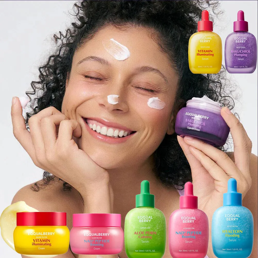 EQQUALBERRY BAKUCHIOL Sérum Coreano para Cuidados com a Pele com Bakuchiol e Vitamina C para Nutrição e Hidratação da Pele do Rosto