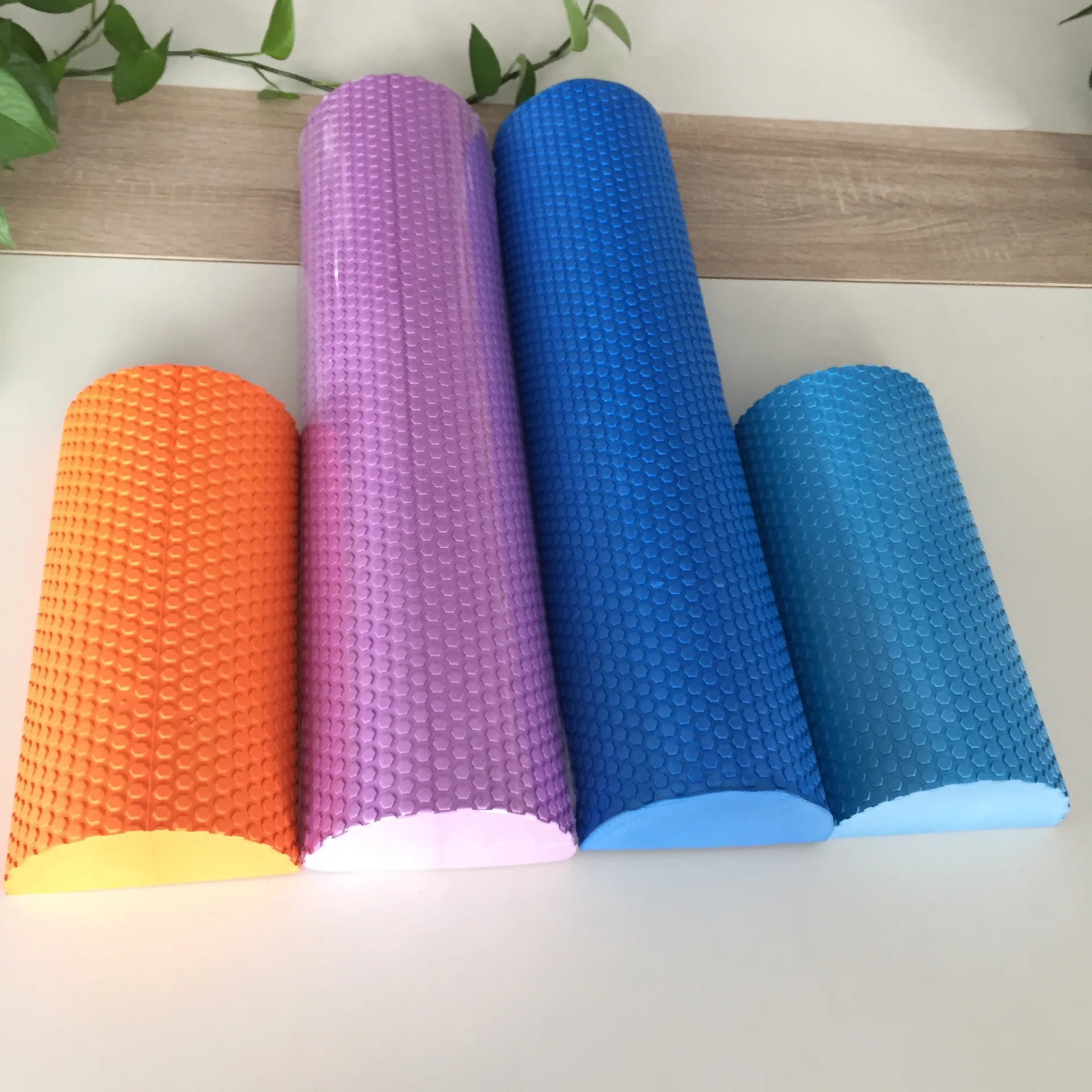 Half round yoga column Half shaft relaxation column Balance bar Hexagon foam shaft foamroller Pilates column