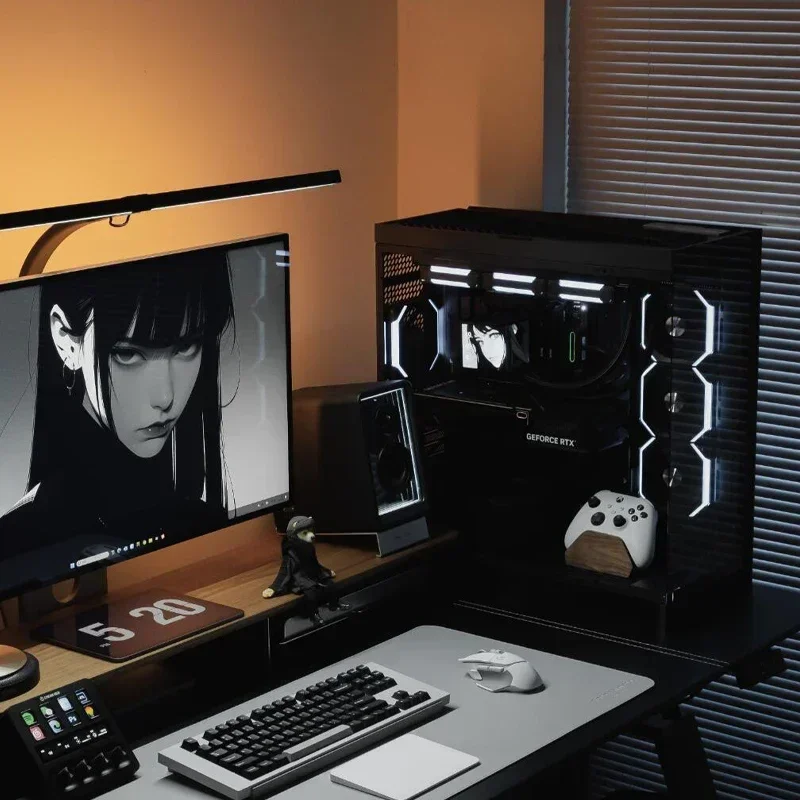 L70 black high-end sea view room computer host 9800X3D 5080 high-value desktop