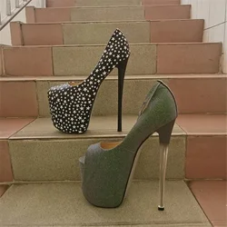 SDTRFT Cosplay Platforms Stilettos 22cm Ultra Thin High Heels Sexy Ladies Party Pumps Shallow Mouth Catwalk Shows Women's Shoes