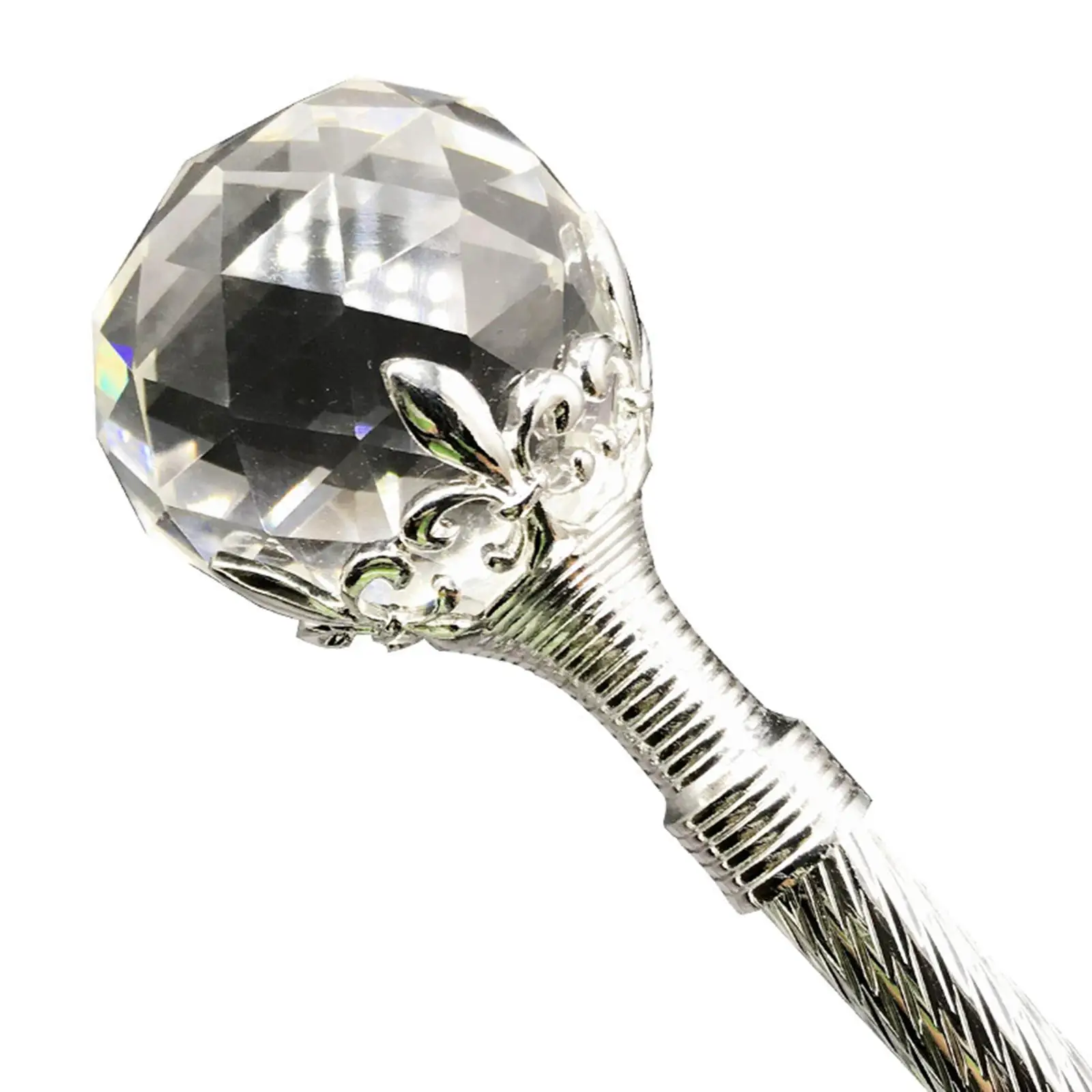 Cosplay Pageant Crystal Ball Fairy Wand Walking Stick Cane Wedding Props Gifts Princess Scepter