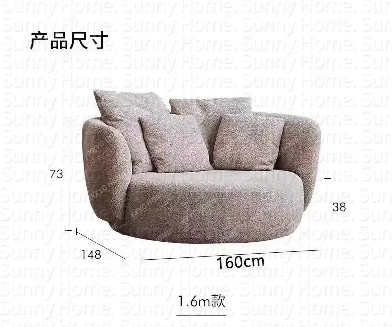 Modern Minimalist Solid Wood Cream Style Fabric Sofa Living Room Balcony Homestay Dumpling Sofa