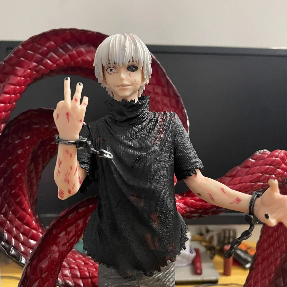 Anime Tokyo Ghoul Kaneki Ken GK Cabeça Dupla PVC Action Figure Modelo Colecionável Boneca Brinquedo 39 CM