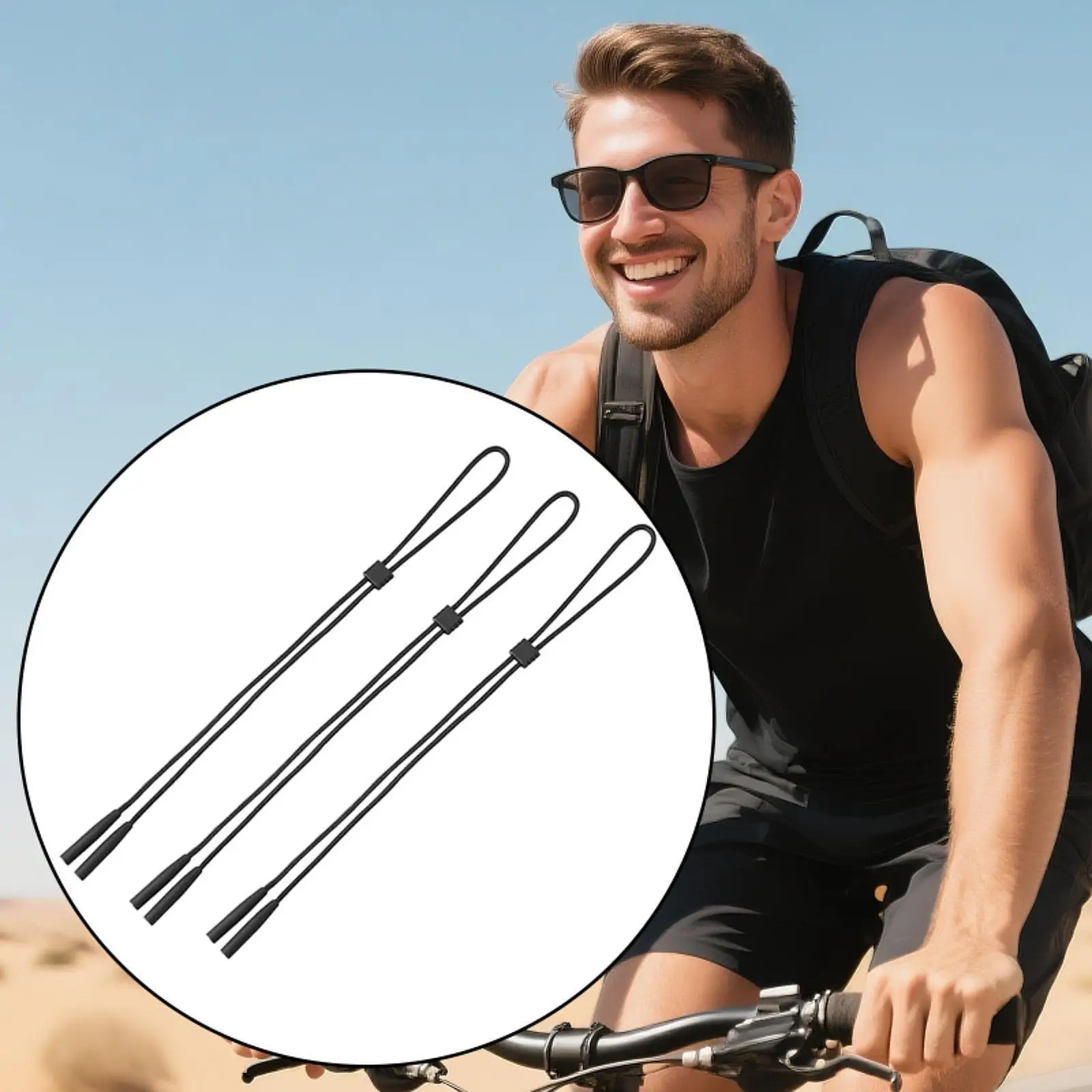 3x Adjustable Eyeglass Straps Cords Sunglass Lanyard Eyeglasses Neck Cords for Activities
