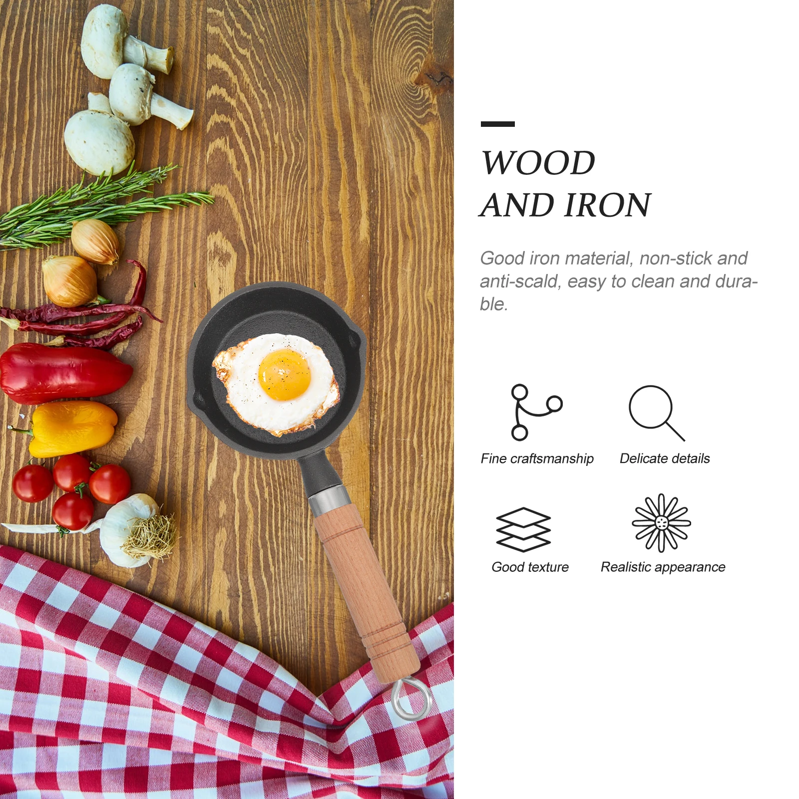 

Mini Omelette Pan 8 Inch Non-Stick Flat Bottom Induction Ready For Egg Steak Pancake Breakfast Portable Kitchen Frying Pan