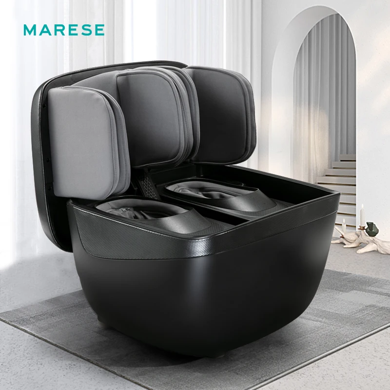 

MARESE 2 in 1 Foot and Leg Massager Machine Foldable Ottoman Calf Air Compression Shiatsu Roller Vibration Massage With Heat K68