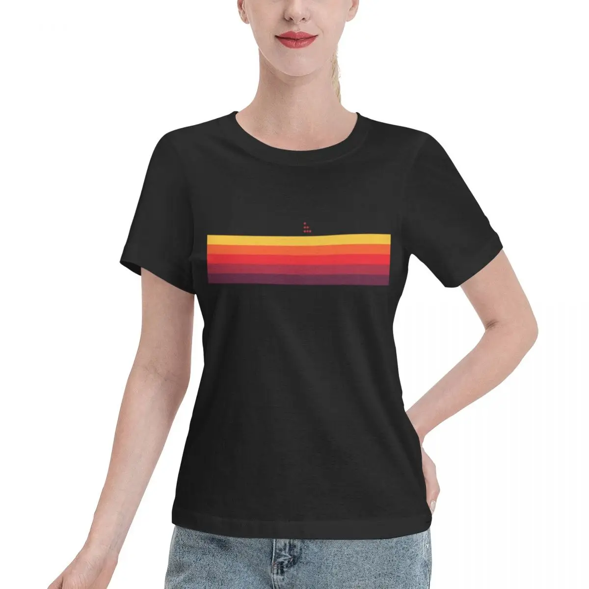 Ootd Favorite Sunset Video Cassette VHS Women's T-shirt Vintage Wear Sport Casual Top