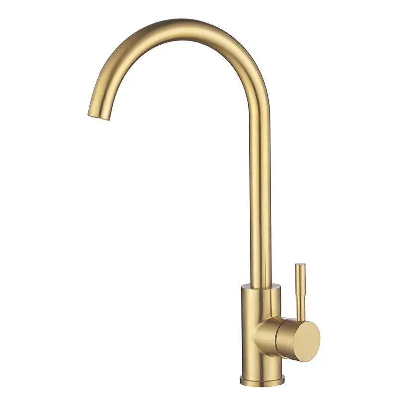 Tuqiu Brushed Gold  Kitchen Faucet SUS304 Sink Faucet Mixer Tap 360 degree rotation torneira cozinha mixer taps Kitchen Tap