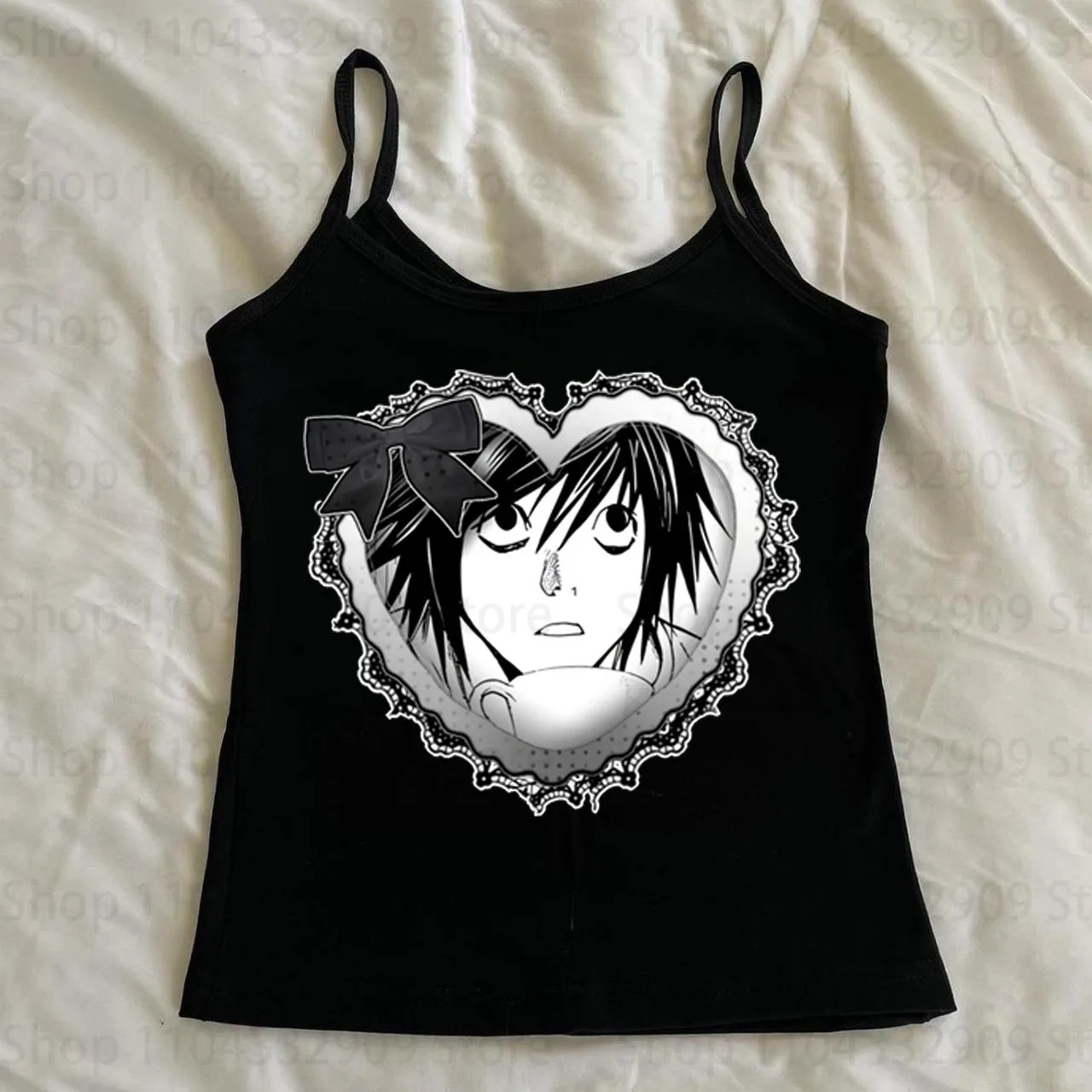 Crop Tops Y2k Top for Women Shoujo Girl Style Goth Clothes 90s Clothes Vintage Harajuku Female Clothing Tops With Suspenders Emo