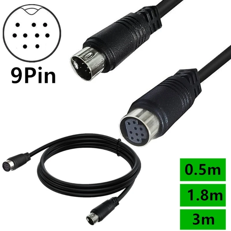 066a s Video Mini Din 9pin nam sang nữ cáp video để giám sát và máy chiếu