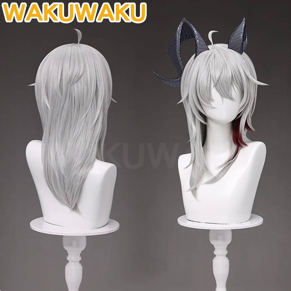 AUF LAGER Zani Perücke Game Wuthering Waves Cosplay WakuWaku Damen Grau Rot Langes Haar Zani Cosplay Hochhitzebeständiges Haar