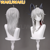 Zani Wig Game Wuthering Waves Cosplay WakuWaku Women Grey Red Long Hair Zani Cosplay High Heat Resistant Hair