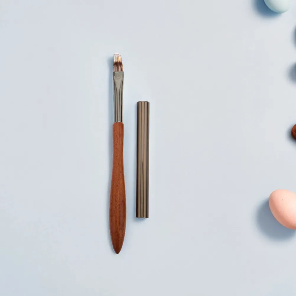 

3Pcs Professional Nail Art Pen Set Ergonomic Wood Handle Multi-Functional Flat Tip for Nail Detailing Blending Polish