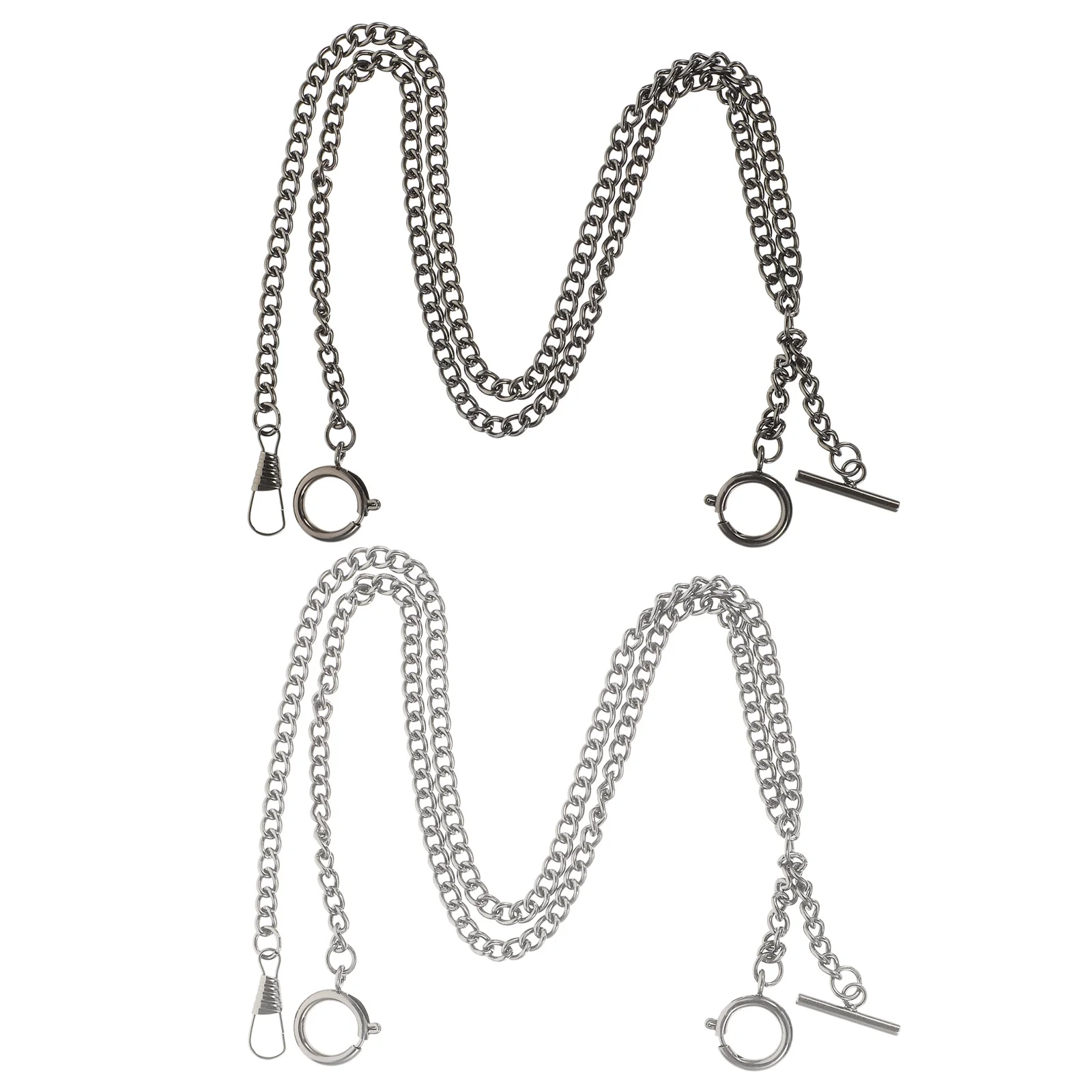 

2Pcs Pocket Watch Chain Metal Vintage Decorative Chain for Clothing Pants Wallet Chains for Men Watch Chains Pant Accessories