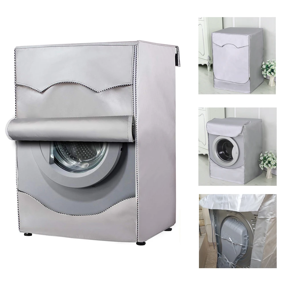 Waterproof Case Silver Coating Washing Machine Cover Sunscreen Front Load Laundry Dryer Covers Washing Machine Cover Dustproof