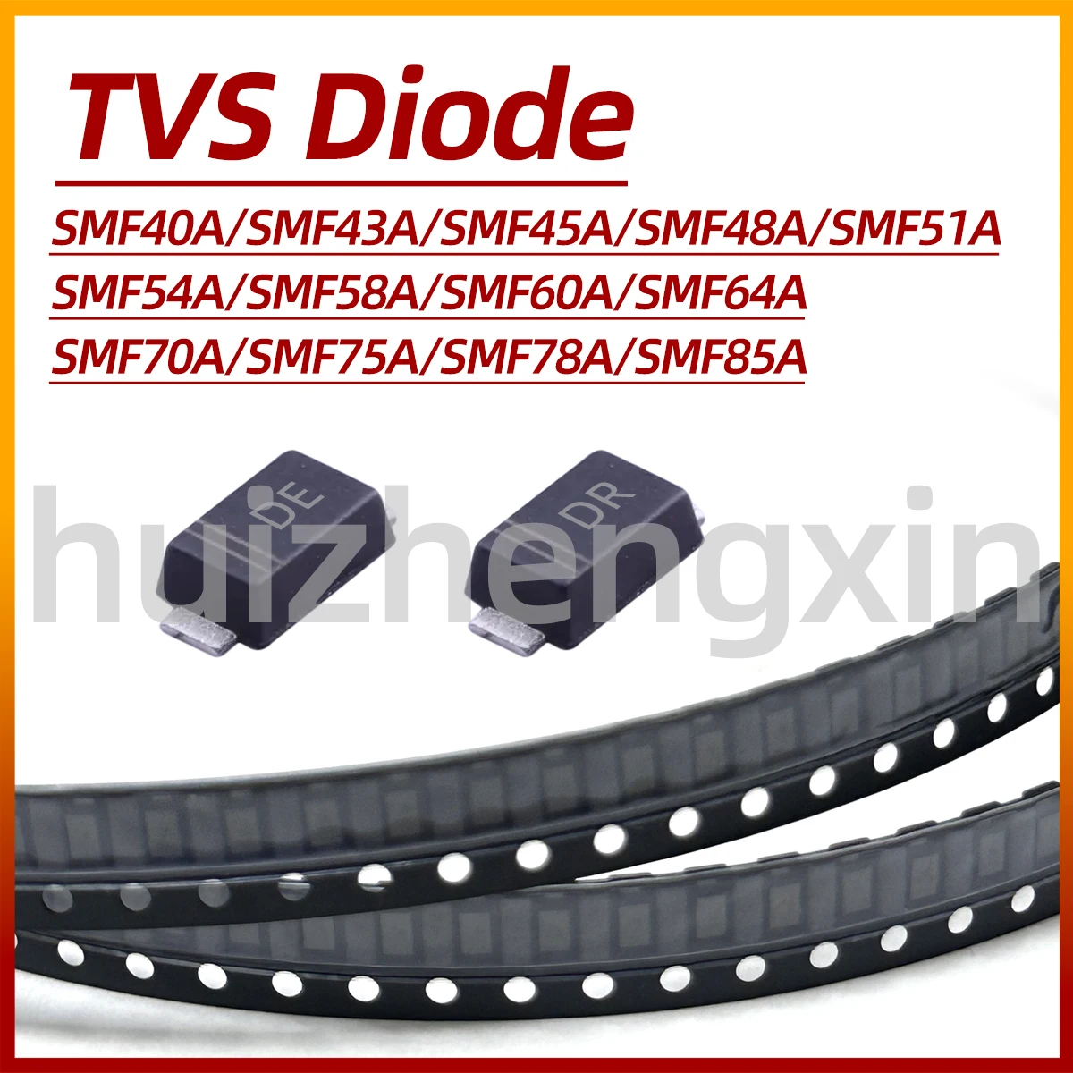 50PCS SMF40A SMF43A SMF45A SMF48A SMF51A SMF54A SMF58A SMF60A SMF64A SMF70A SMF75A SMF78A SMF85A SOD-123FL 200W TVS Diode