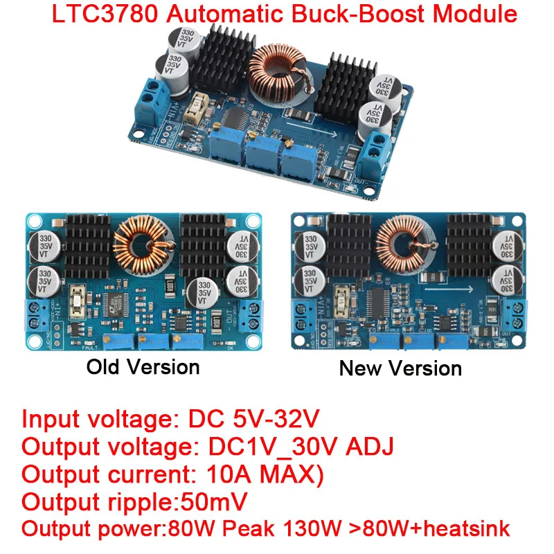 New LTC3780 Automatic Step Up Down Regulator Charging Module DC-DC 5-32V to 1V-30V 10A Power Supply Module