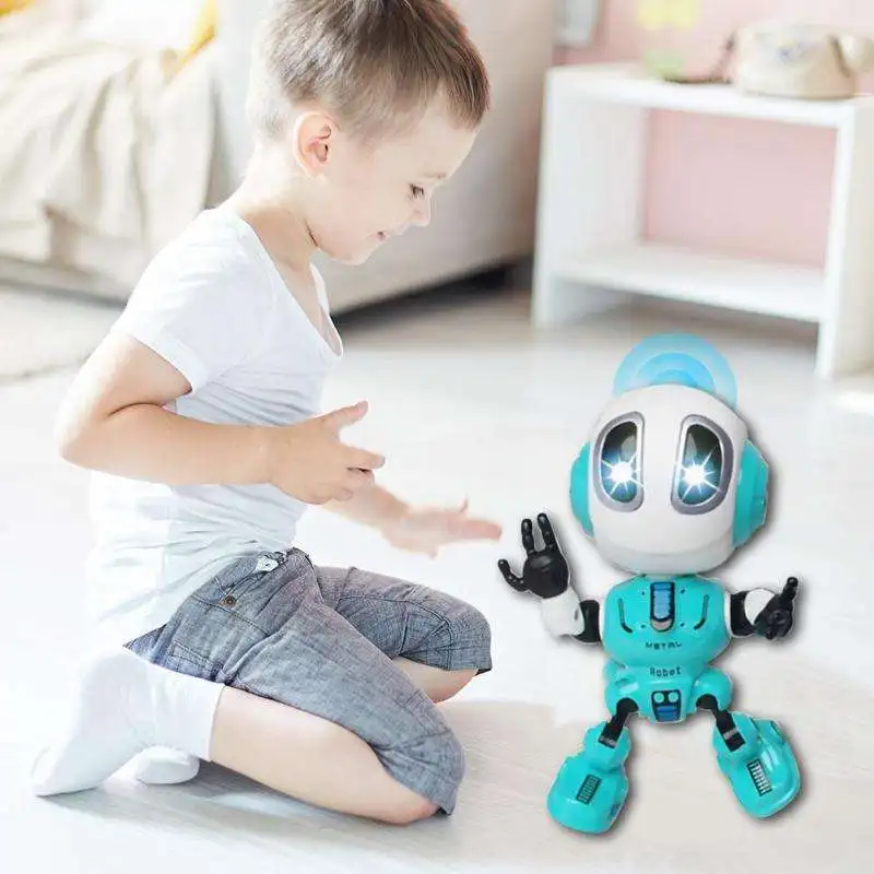 Robot de aleación inteligente para niños, juguete electrónico con sensor táctil