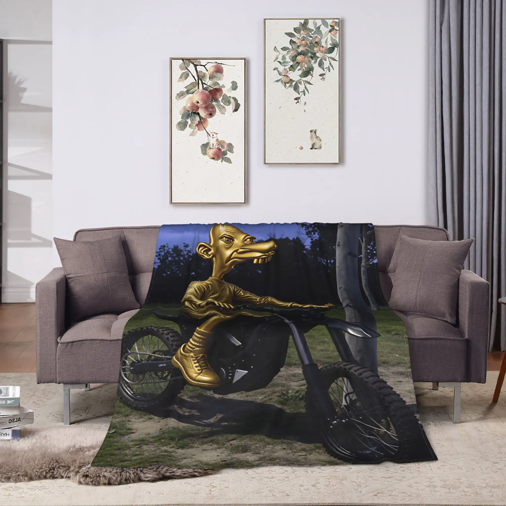 Super Soft Blanket Travel tung tung motorbike Bedding Throws  Flannel Bedspread For Home Decor Fluffy Sofa Bed Cover