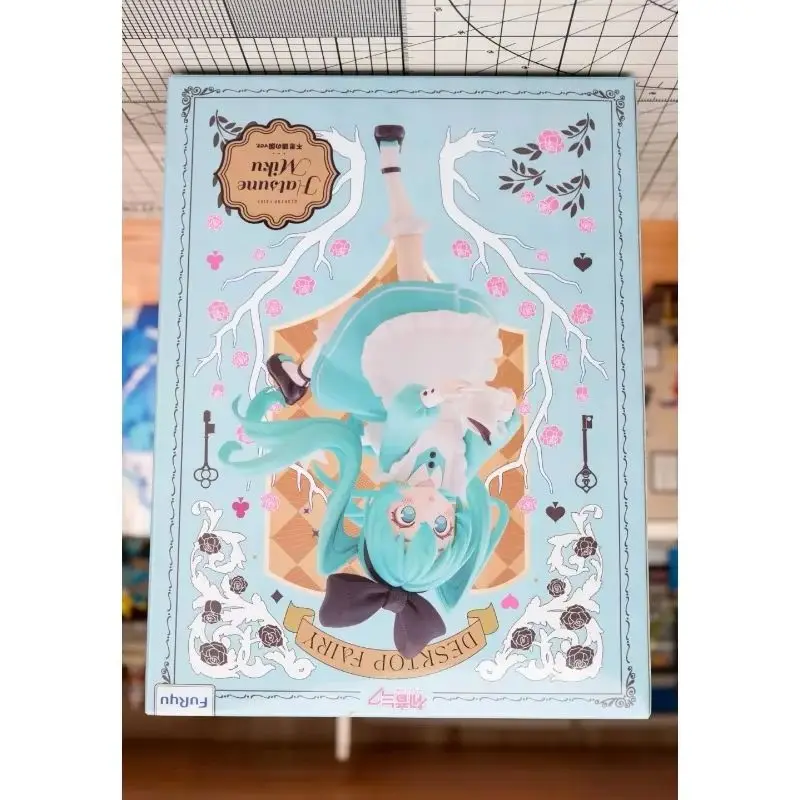 【en-stock】furyu-hatsune-miku-future-fairyland-serie-conte-de-fees-version-servante-bleu-double-queue-de-cheval-grand-nœud-noir-collection