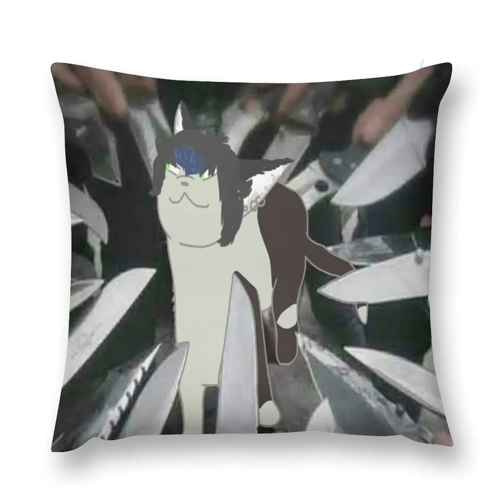 Ein knife cat Throw Pillow Pillowcase Cushion Cushion Cover For Sofa pillow