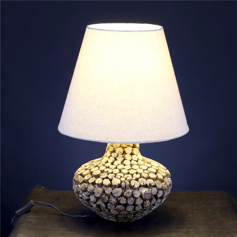 Handmade wooden table lamp Floor lamp Bed and breakfast Restaurant Cafe Rotten wood roots Decorative lamps