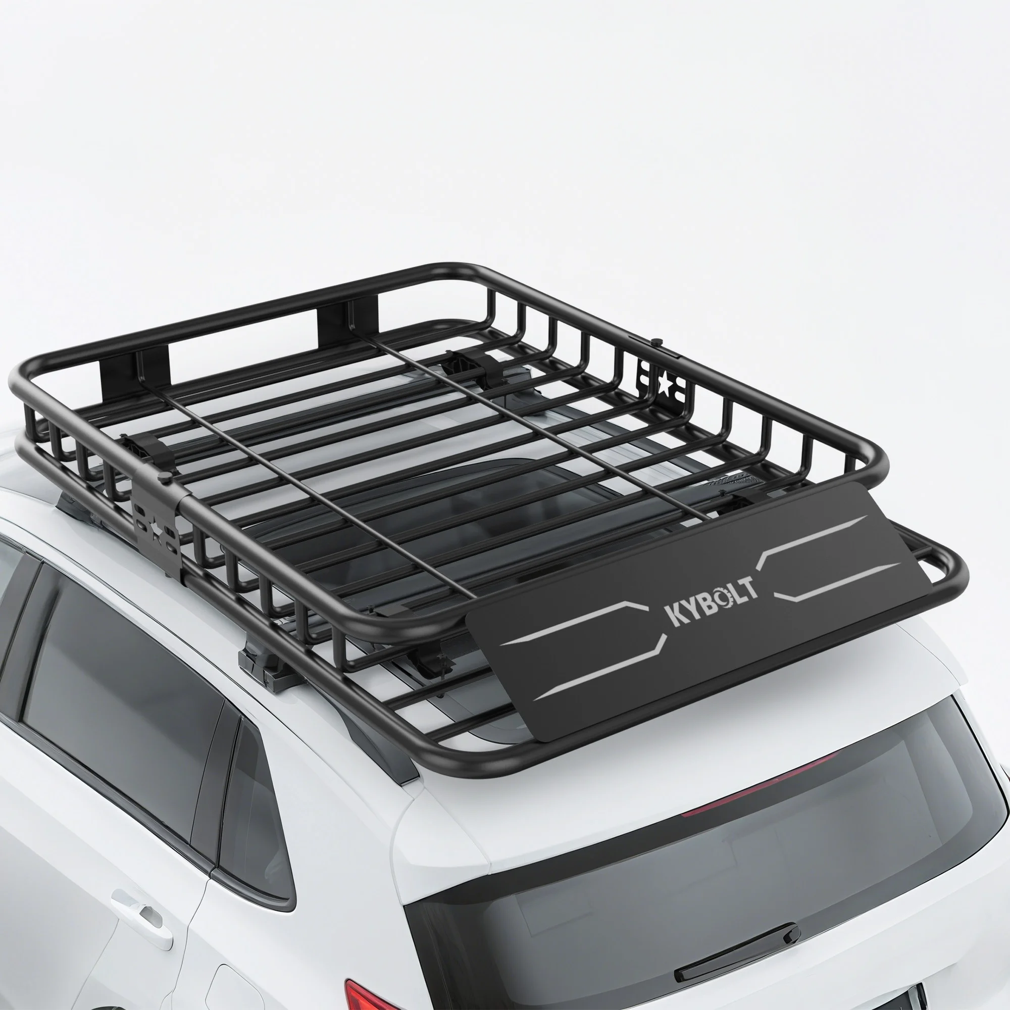 200 lb Heavy-Duty Roof Rack Cargo Basket - Global Steel Rooftop Cargo Carrier w/ Extension, 51 x 36 in Expands to 64 x 39, Car Top Luggage Holder for SUV/Truck/Vehicle