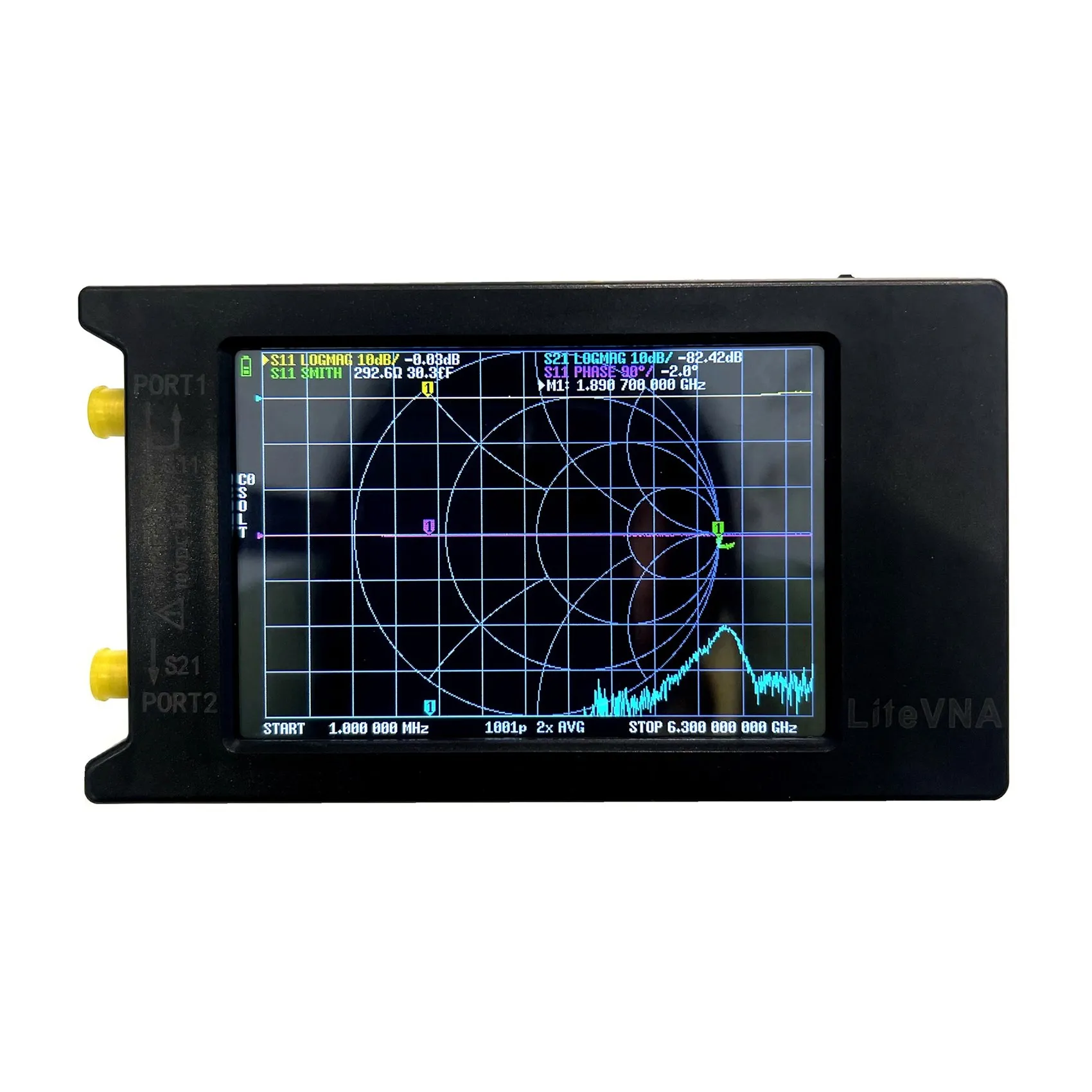 Imagem -03 - Analisador de Rede Vetorial com Tela Sensível ao Toque Litevna64 Litevna hf Uhf Antena Atualização de Nanovna Novo 4in 50khz-63 Ghz