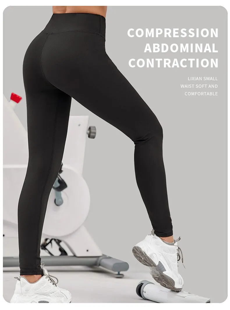 Women Sport Leggings Fitness Running High Waist Naked Feeling Push Up Yoga Pants Gym Girl Tights - Image 5
