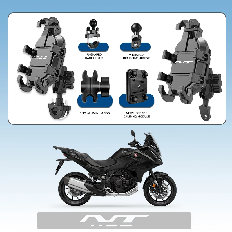 

360 ° Ступеньки вращения ​ Противоскользящий мотоциклетный мобильный навигационный держатель, крепление для Honda NT1100 2021 NT 1100 2022 nt1100, индивидуальный логотип