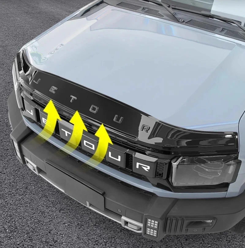Auto Engine Hood Front Face Gravel Baffle Protective Cover Fit for Jetour Traveler T2 2023-2025 Car Exterior Decoration Parts