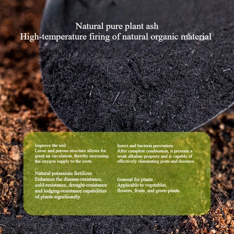 1000g Plant Ash Special Natural Compound Potassium Base Fertilizer Vegetables Prevention Insect Control Agricultural Household