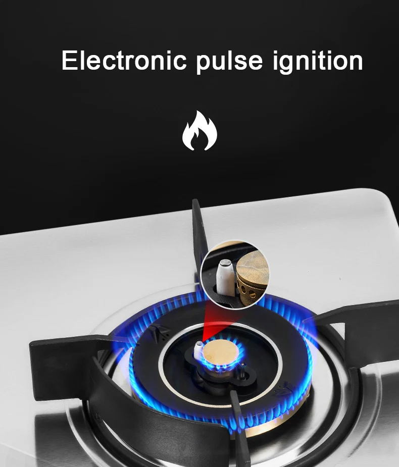 المدمج في الفولاذ المقاوم للصدأ موقد غاز زجاجي أجهزة المطبخ موقد غاز الشركة المصنعة للموقد المزدوج #5