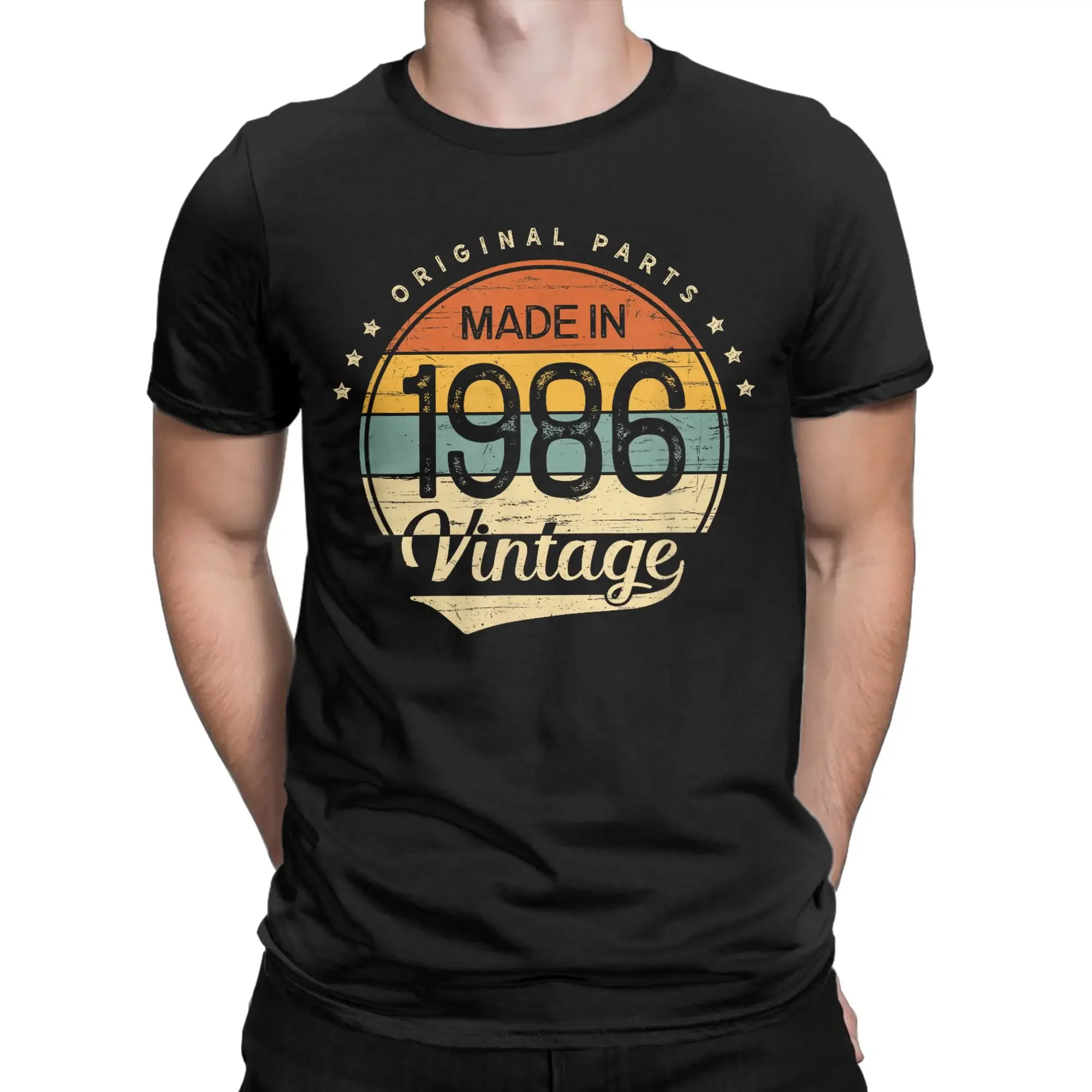 Oversized T Shirt Beach 40th Birthday Classic Vintage 1986 Original Parts Novelty T-Shirts Cotton Tshirt Men Classic Top Tees