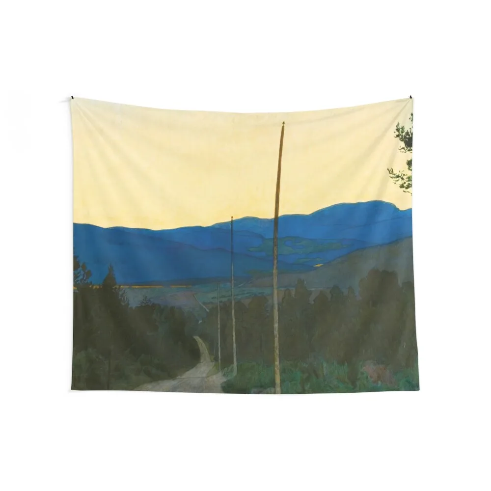 Harald Sohlberg The country road Tapestry Christmas Decoration Wall Decorations Tapestry