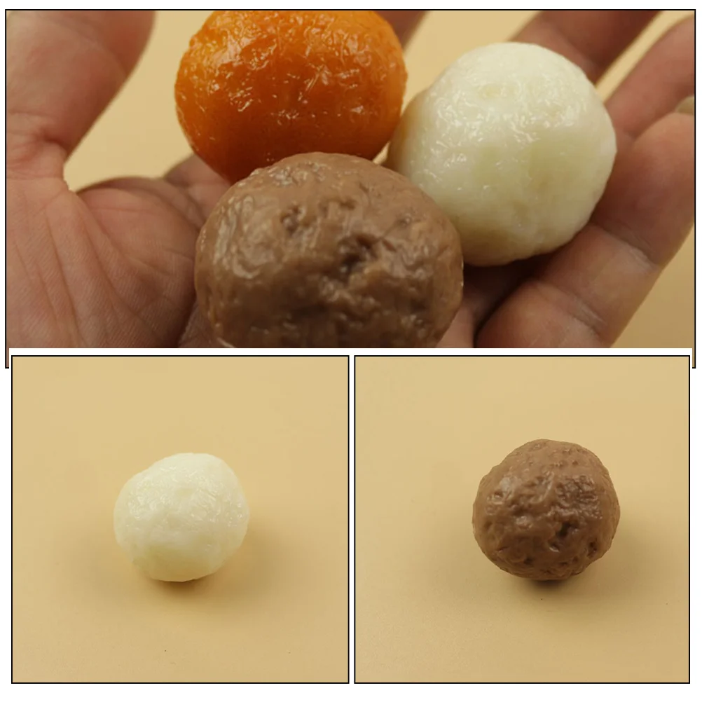 Simulation de Boulettes de Viande en PVC, 6 Pièces, Jouet Alimentaire, Bœuf, Accessoire Photo, Modèle