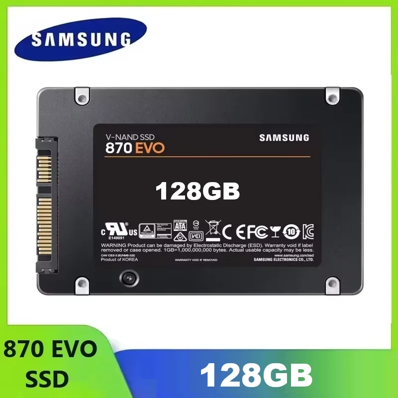 SAMSUNG 870 EVO SSD 128GB SATA3 2.5 inch Internal Solid State Disk HDD Hard Drive Laptop Desktop Everyday User PC MLC Disco Duro
