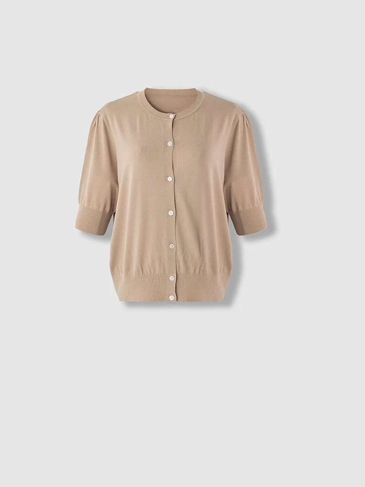 

plus Size Knitted Cardigan Short Sleeve Spring Summer Casual Style for Plump Women April 9th Large Clothing Brand