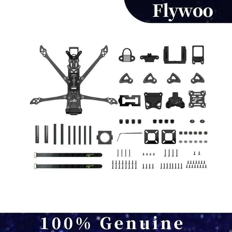 

Flywoo Explorer LR 4" Frame Kit for O3 O4 Walksnail, Ultra-Compact FPV Drone DIY Parts with Canopy Arms Base Plate Hardware