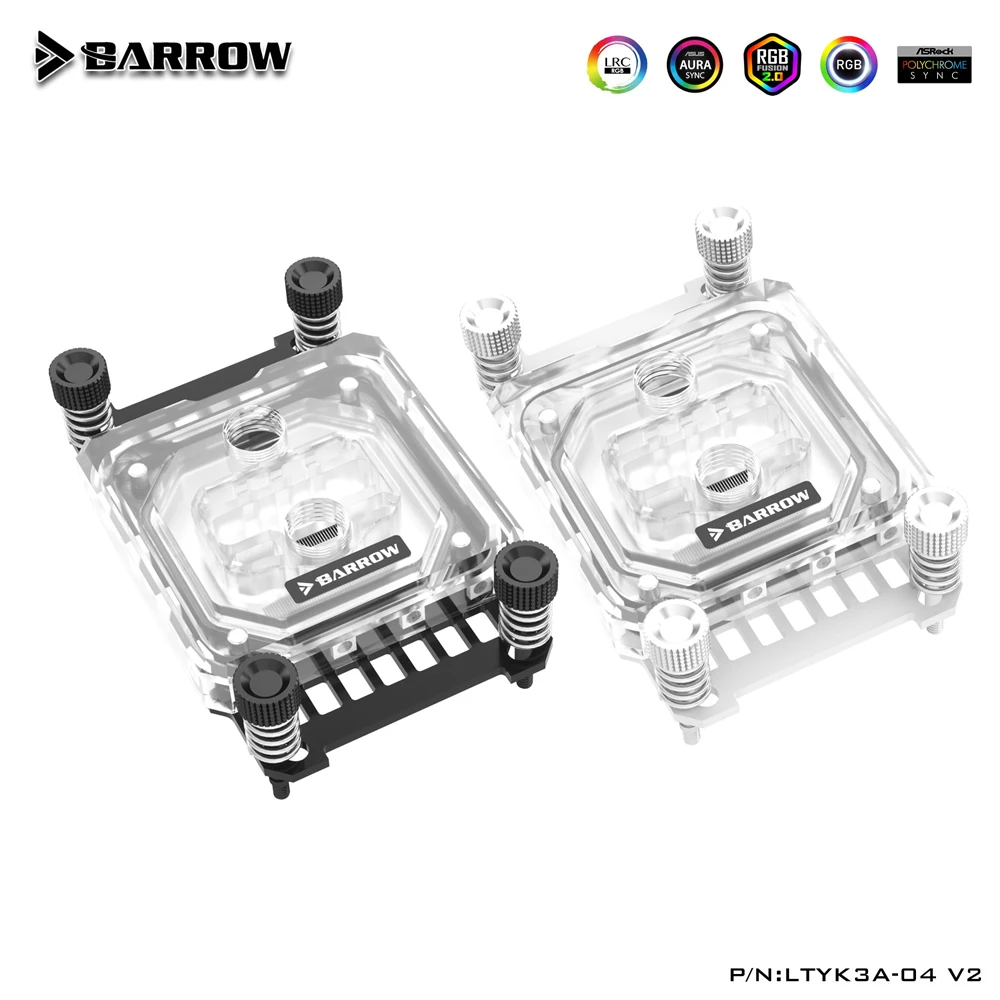 Barrow LTYK3A-04-V2, Voor Ryzenamd/AM4/AM3 Cpu Water Blokken, lrc Rgb V2 Acryl Microcutting Microwaterway Waterkoeling Blok