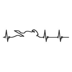 Car Sticker Heart Electrocardiogram of Race Players Accessories Vinyl Car Styling Cover Scratches Motorcycl PVC,15cm