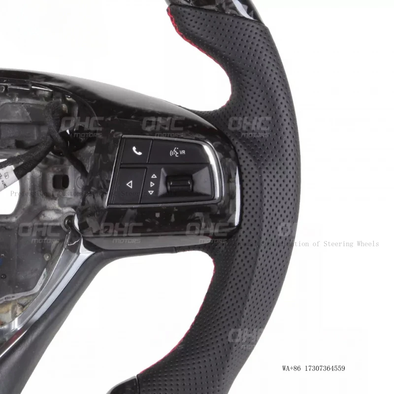 Suitable for 2013-2020 Maserati GTGhibli Levante carbon fiber LED steering wheel with forged pattern