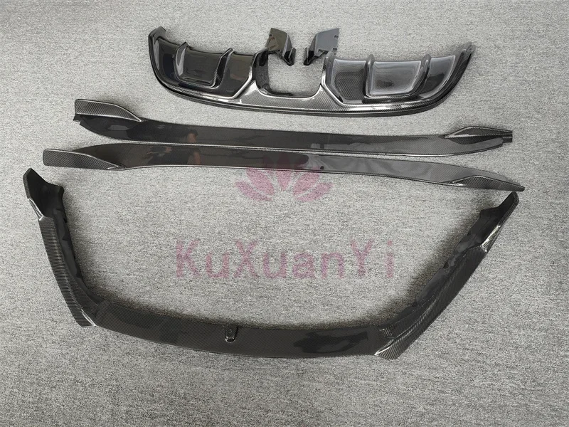 Used for 2013-2019 Jaguar F-Type Carbon Fiber Body Kit Carbon Fiber Front Rod Edge Front Lip Rear Diffuser Side Skirt